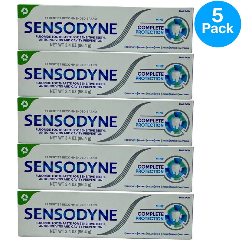 Sensodyne Complete Protection Mint Fluoride Toothpaste for Sensitive Teeth 3.4
