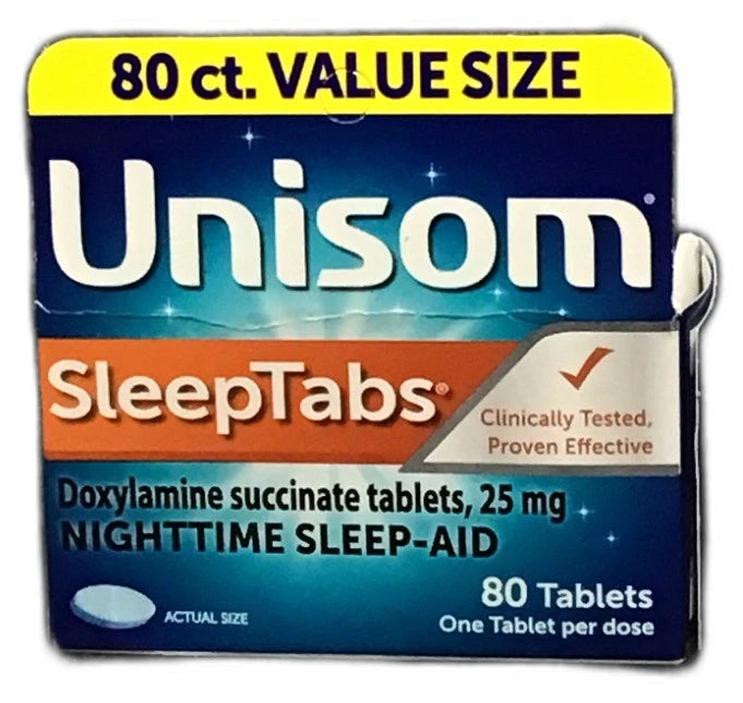 Unisom SleepTabs Nighttime Sleep Aid 80 Tablets Exp 05/27 Pack of 2 New