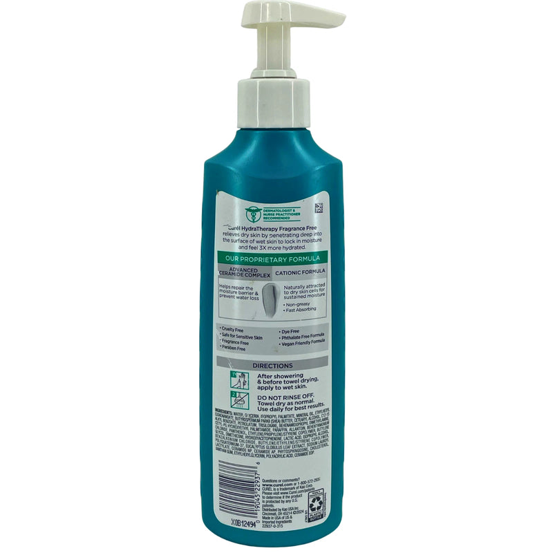 Curél Hydratotherapy Wet Skin Moisturizer Fragrance Free 12 fl oz 15 Pack New