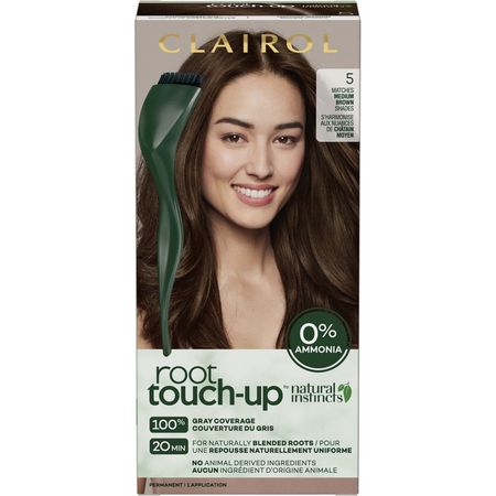 Clairol Root Touch-Up Natural Instincts Permanent Hair Dye, 5 Medium Brown, Hair Color, 1 Kit 1