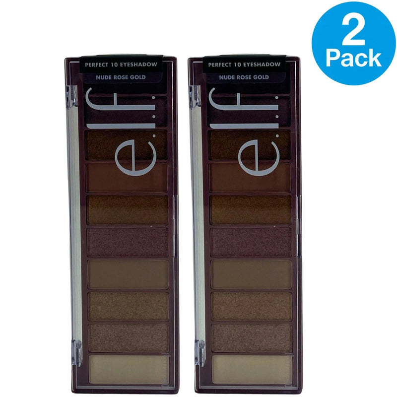 e.l.f. Perfect 10 Eyeshadow Nude Rose Gold 0.45 Oz 2 Pack New