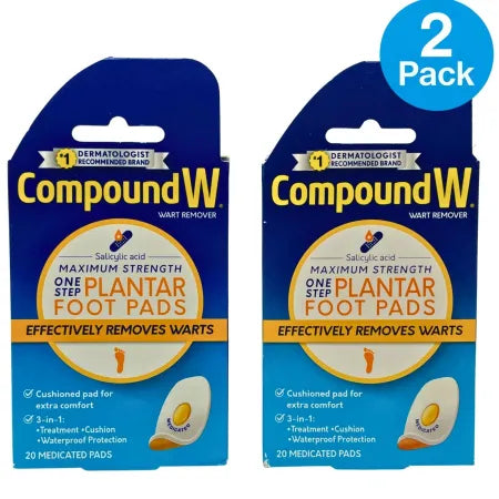 Compound W One Step Plantar Foot Pads 20 Ct (2 Pack) EXP 02/2026 – New 1