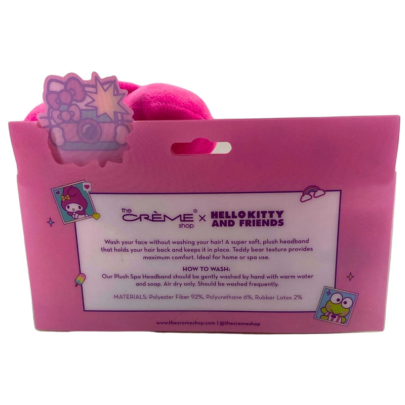 The Crème Shop x Hello Kitty - Friends Plush Spa Headband White Pink Bow 3 Pack