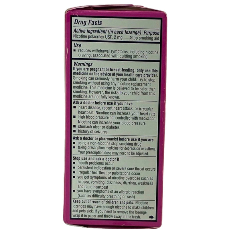 Blip Nicotine Polacrilex 2 mg Mini Lozenge Stop Smoking Aid Mint 27 Ct 4 Pack