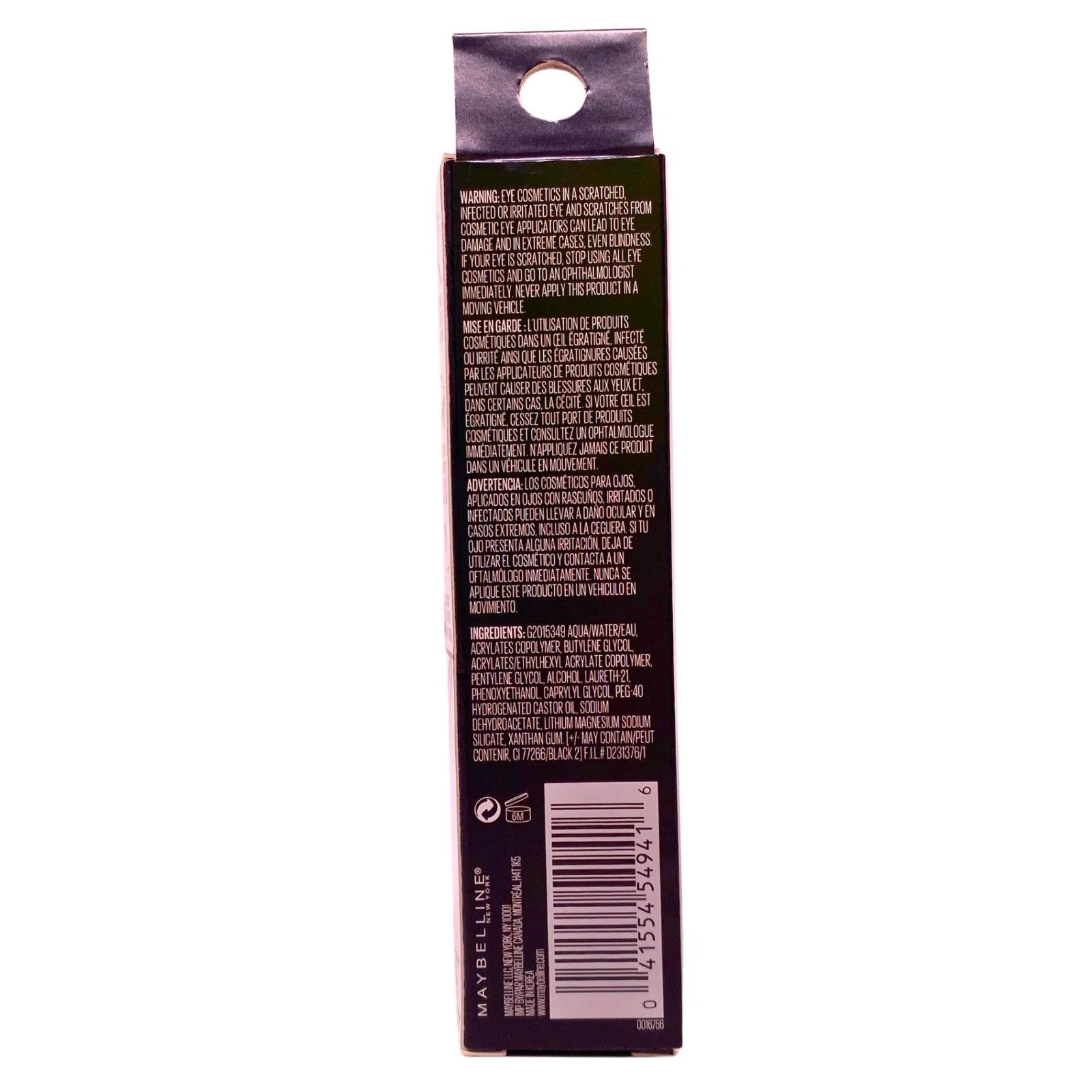 Maybelline Tattoo Studio Liquid Ink Liner 001 Black Noir 36H 4 Pack New