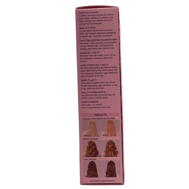 L'Oreal Paris Le Color Gloss One Step Toning Gloss Honey Blonde 4.0oz 2 Pack New