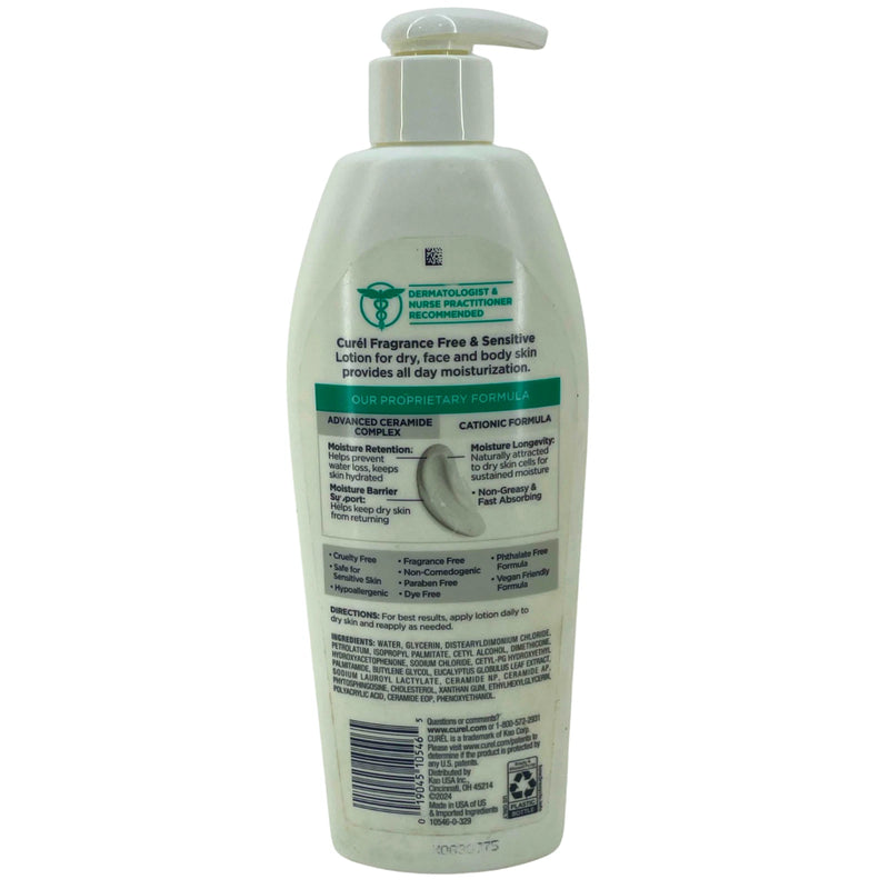 Curél Fragrance Free Comforting Lotion for Dry Sensitive Skin 13 oz 3 Pack New