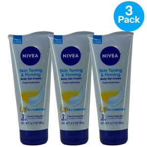Nivea Skin Toning & Firming Body Gel-Cream 6.7 oz 3 Pack New