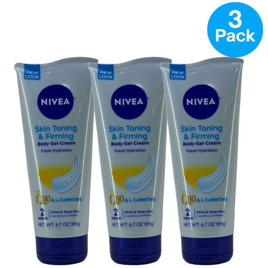 Nivea Skin Toning & Firming Body Gel-Cream 6.7 oz 3 Pack New