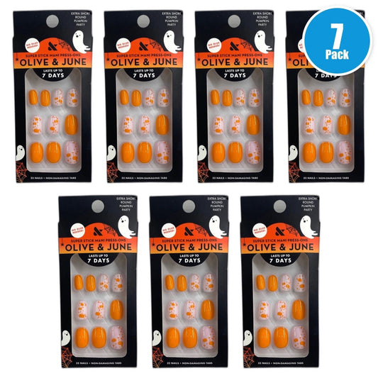 Olive & June Super Stick Mani Extra Short Round Press-On Tabs Pack of 7 New