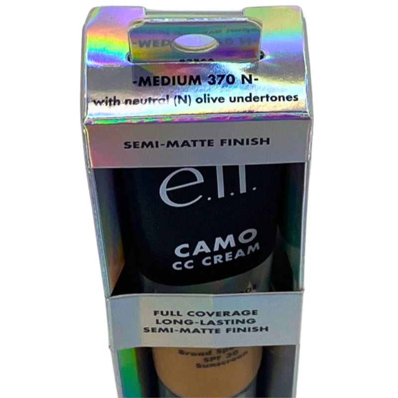 e.l.f. Camo CC Cream - Medium 370 N with Neutral Olive Undertones (3 Pack, 1oz)