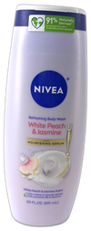 Nivea White Peach Jasmine Body Wash 20oz Nourishing Serum Pack of 4 New