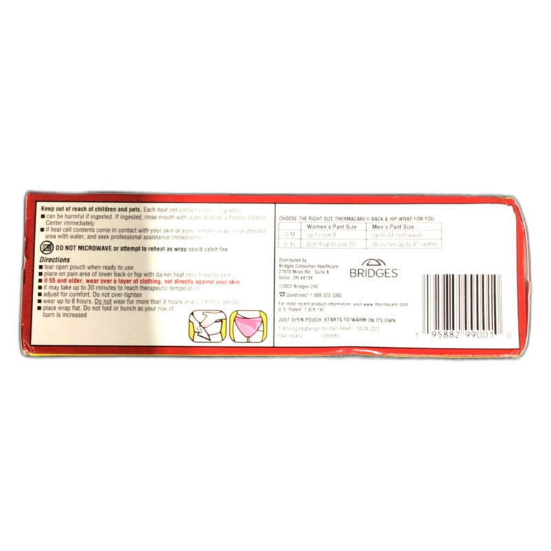 ThermaCare Back Pain Therapy Heatwraps Sz S-M 09/28 For Lower Exp 11/27 New
