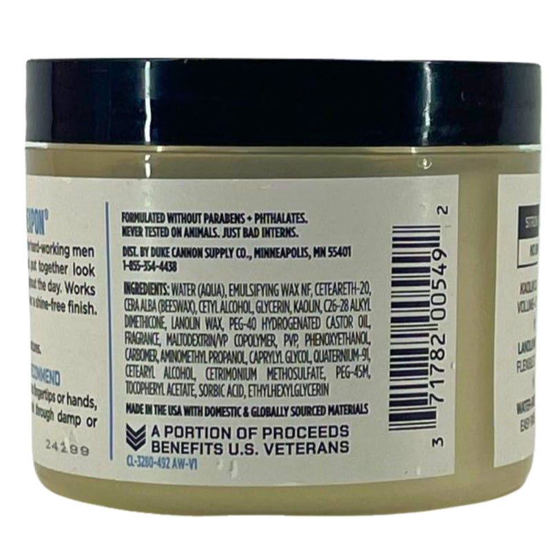 Duke Cannon Flexible Fiber Pomade Shine-Free Finish For Men 4.6 oz 2 Pack Bundle