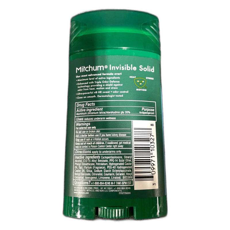 Mitchum Advanced Clean Control Deodorant 2.7oz Pack of 6 New