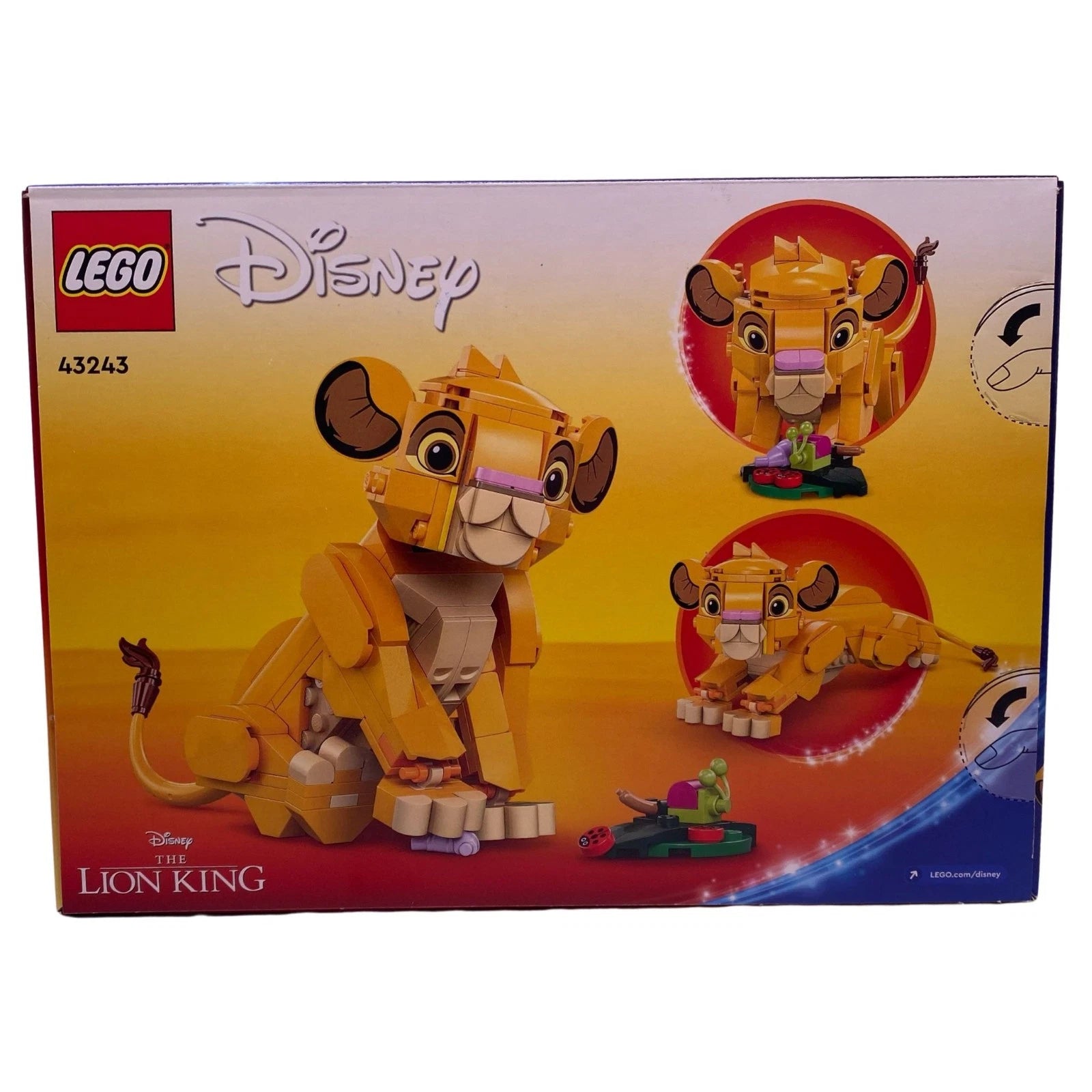 LEGO Disney Simba Lion King 43243 Building Set 222 PCS 3 Pack New