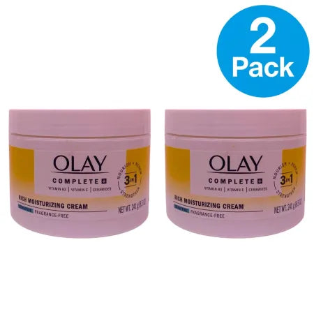 Olay Complete+ Rich Moisturizing Cream Sensitive 8.5 OZ 2 Pack New