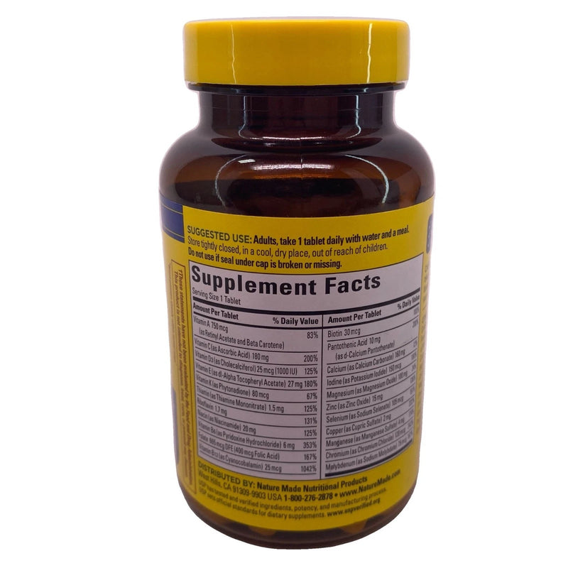 Nature Made Multi 50+ For Him 90 Tablets Men's Multivitamin 2 Pack New Exp 08/27