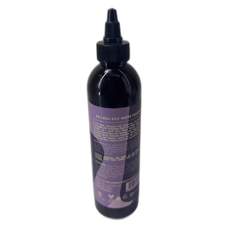 As I Am Rice Water Shampoo 8 Oz Forbidden Black Rice Saw Palmetto Pack of 2 New