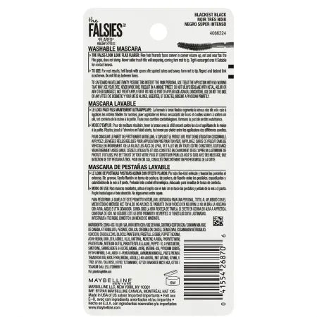 Maybelline The Falsies Flared Volum' Express Mascara 286 Blackest Black 4 Pack