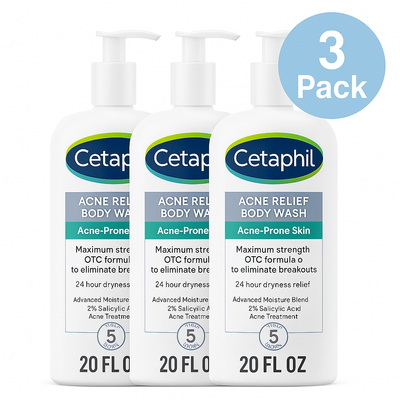 Cetaphil Acne Relief Body Wash – Pack of 3 (20 fl oz each) NEW
