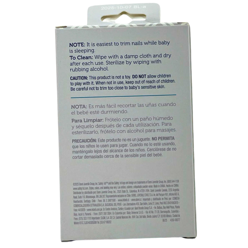 Safety 1st Fold-Up Nail Clippers White 2 Count Pack (6 Pack Bundle)