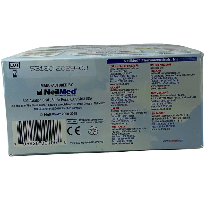 NeilMed Sinus Rinse Original Kit Squeeze Bottle & 60 Premixed Packets 3 Pack