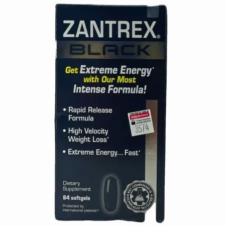 Zantrex Black Extreme Energy & Rapid Weight Loss Formula 84 Softgels Set 10-2026