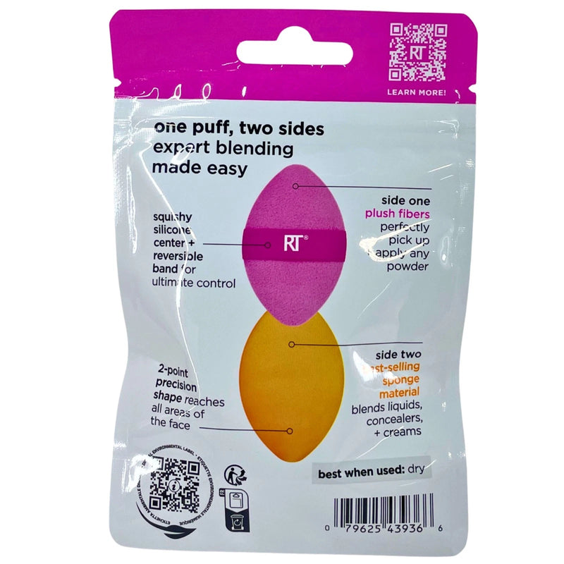 Real Techniques Miracle 2-in-1 Powder Puff Dual-Sided Makeup Sponge (4 Pack)