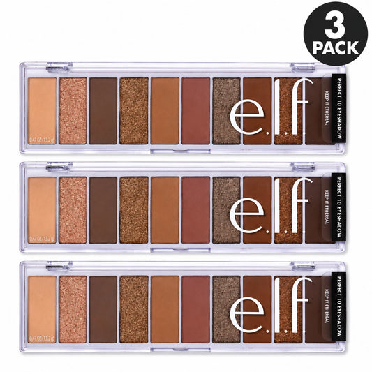 e.l.f. Cosmetics Perfect 10 Eyeshadow Palette Keep It Ethereal 0.42 oz 3 Pack