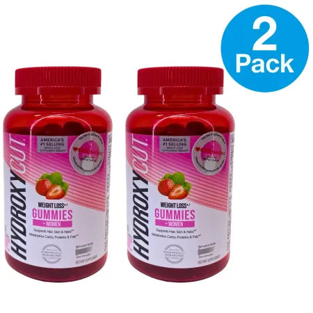Hydroxycut Weight Loss Gummies for Women Biotin & Collagen 90ct 2 Pack Bundle