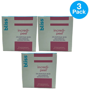 Bliss Incredi-Peel 10% Glycolic Acid Spa-Strength Resurfacing Peel Wipes 15 Ct