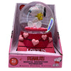 Peanuts Snoopy Woodstock Valentine Musical Snomotion Waterglobe by Kcare plays Love Story