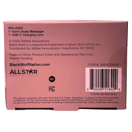 BlackWolf Sonic Scalp Massager Electric Exfoliating Brush USB-C 2