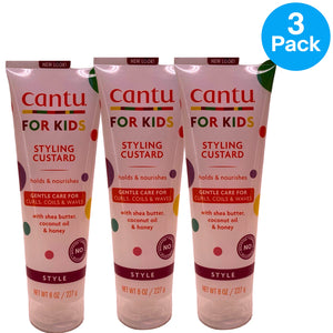 Cantu Care for Kids Styling Custard 8 oz 3 Pack New