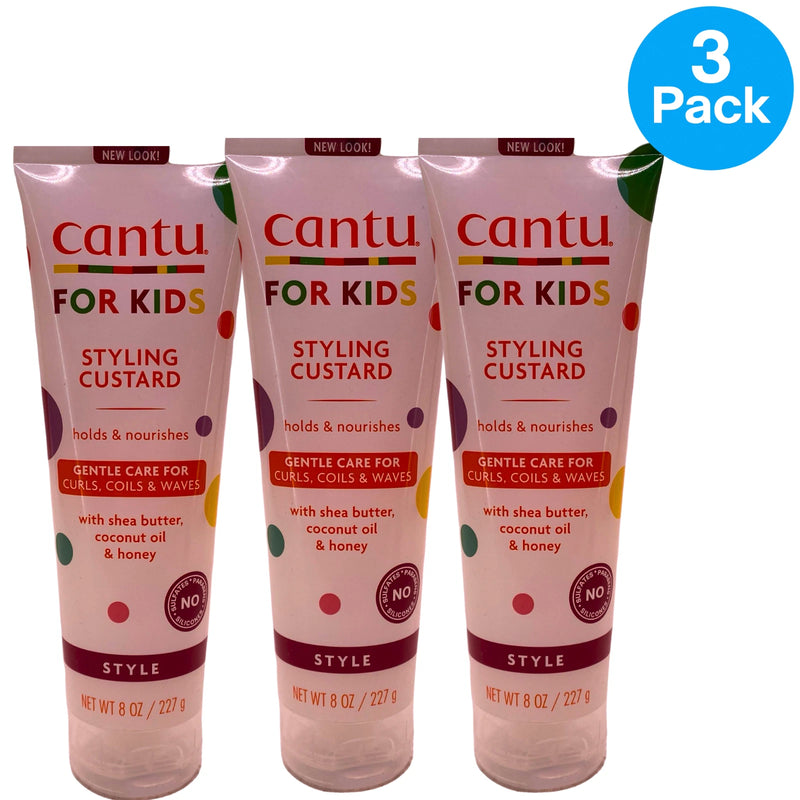 Cantu Care for Kids Styling Custard 8 oz 3 Pack New