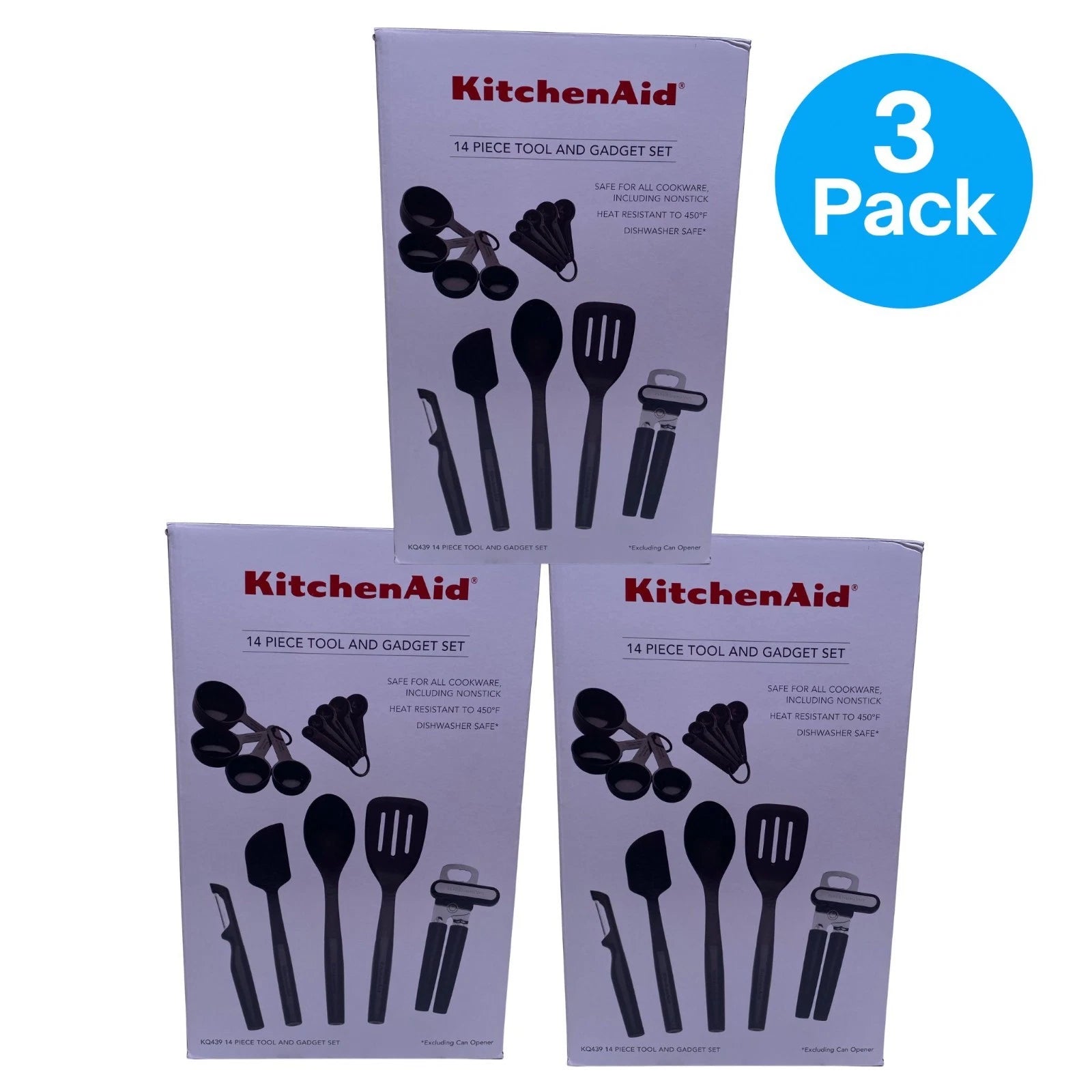 KitchenAid 14 Piece Tool Set Black 3 Pack New
