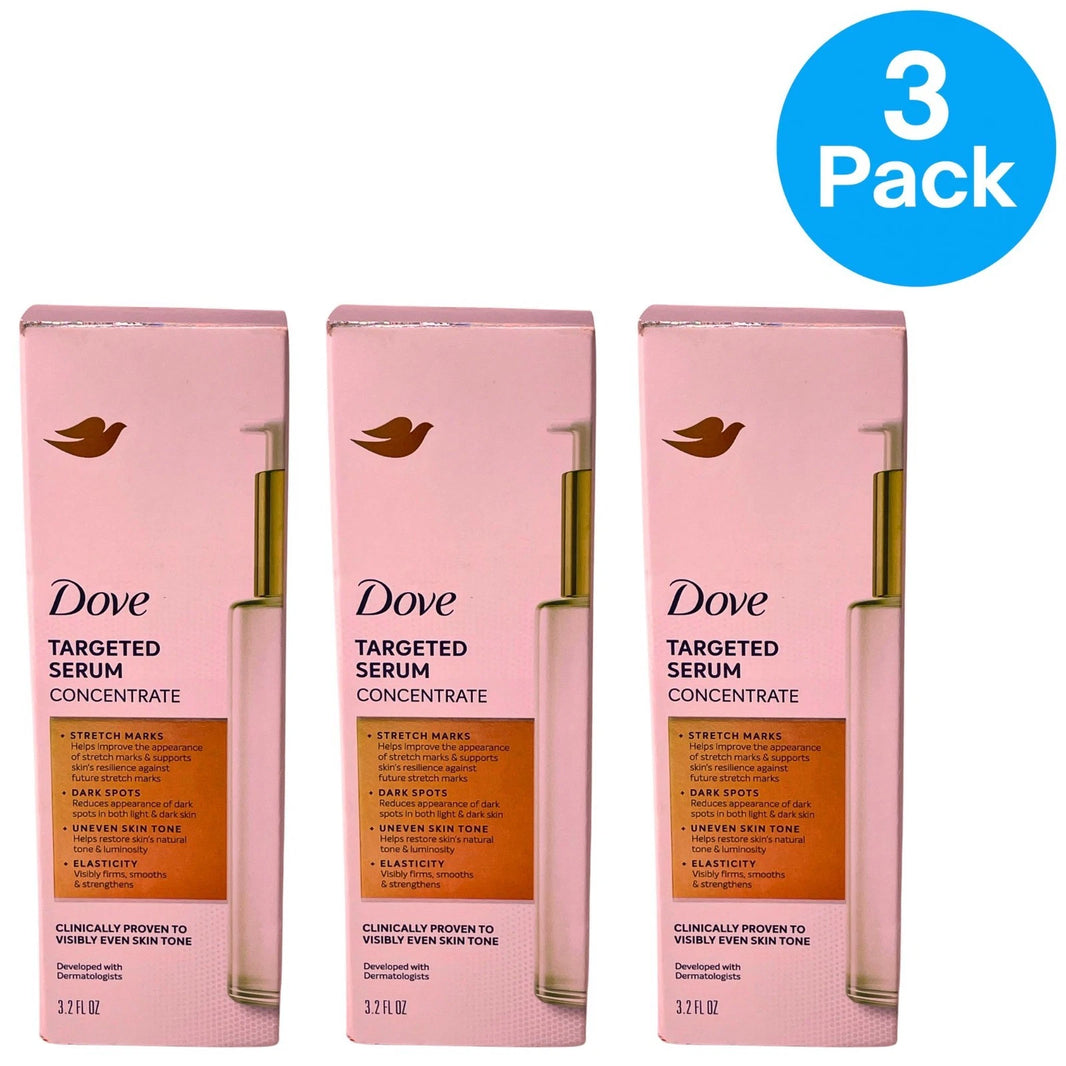 Dove Targeted Serum Concentrate Stretch Marks & Dark Spots 3.2 oz - 3 Pack Set