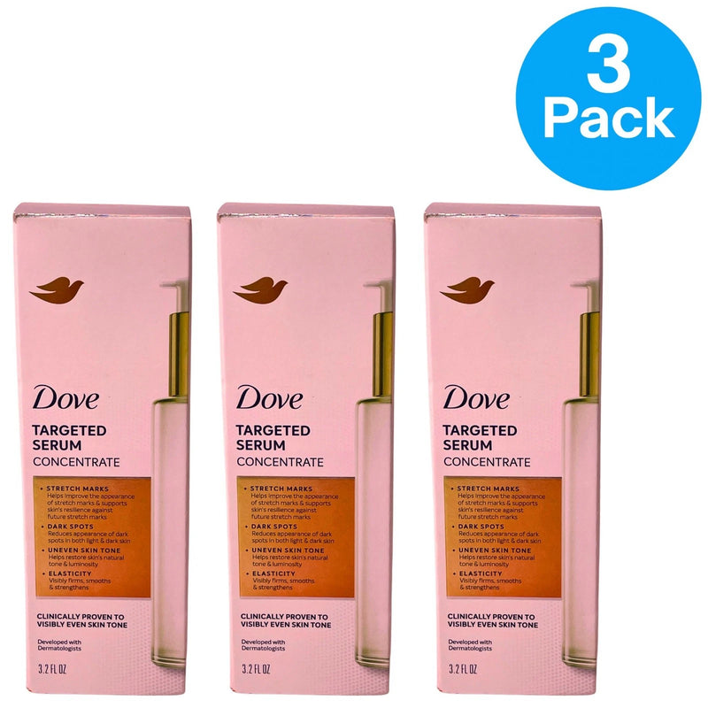 Dove Targeted Serum Concentrate Stretch Marks & Dark Spots 3.2 oz - 3 Pack Set