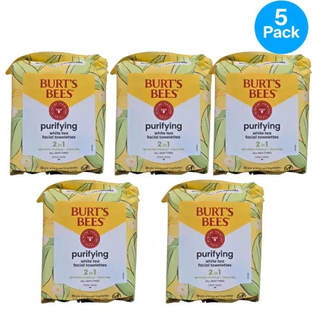 Burt’s Bees White Tea 2-in-1 30ct Wipes 5-Pack NEW