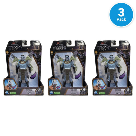 Marvel Black Panther Wakanda Forever Attuma Shark Action Figure Pack of 3 New