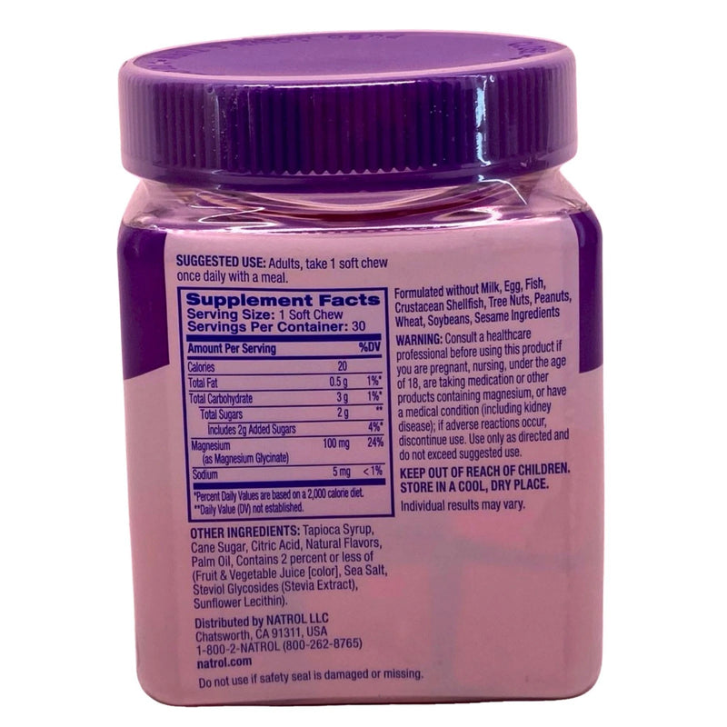 Natrol Magnesium Glycinate 100mg Cherry Lemon 30ct 9 Pack New Exp 09/2026