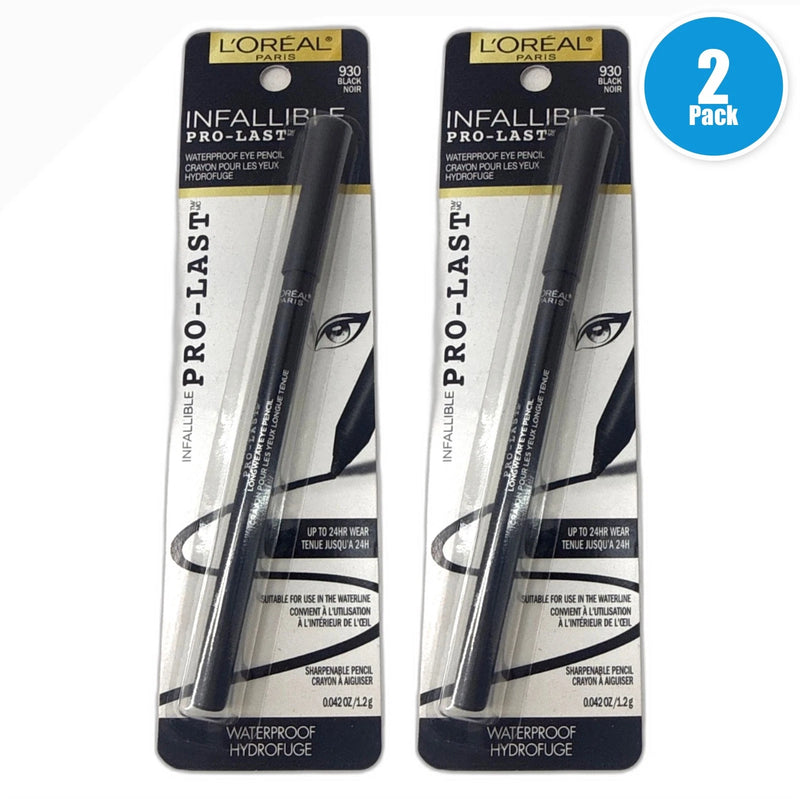 L'Oréal Infallible Pro-Last Waterproof Eyeliner 930 Black Eye 930 Pack of 2 New