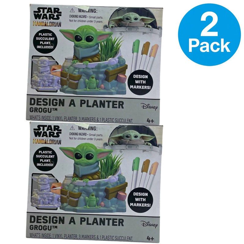 Star Wars The Mandalorian Design A Planter Grogu Vinyl Figure Craft Kit 2 Pack