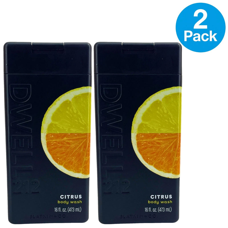 Dwell 212 Citrus Body Wash Slatkin & Co Essential Oils Aloe 16 FL OZ 2 Pack New