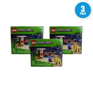 LEGO 21251 Minecraft Steve's Building Set Box 75 Each 225 Total Pack of 3 New