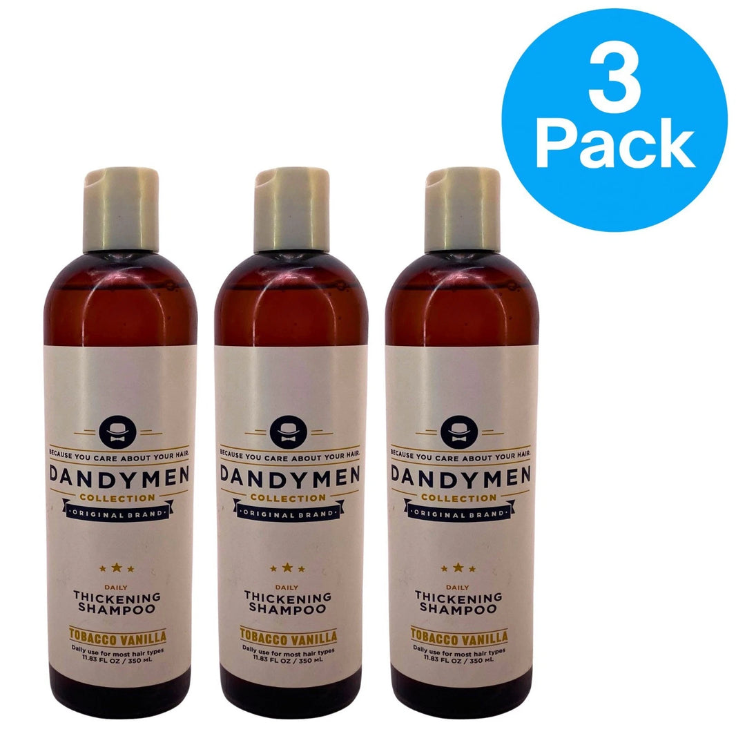Dandymen Collection Thickening Shampoo Tobacco Vanilla 11.83 fl oz - 3 Pack Set