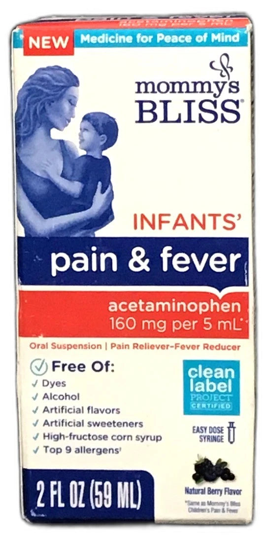 Mommy's Bliss Children's Pain & Fever Acetaminophen - 4 Exp 03/27 Pack of 5 New