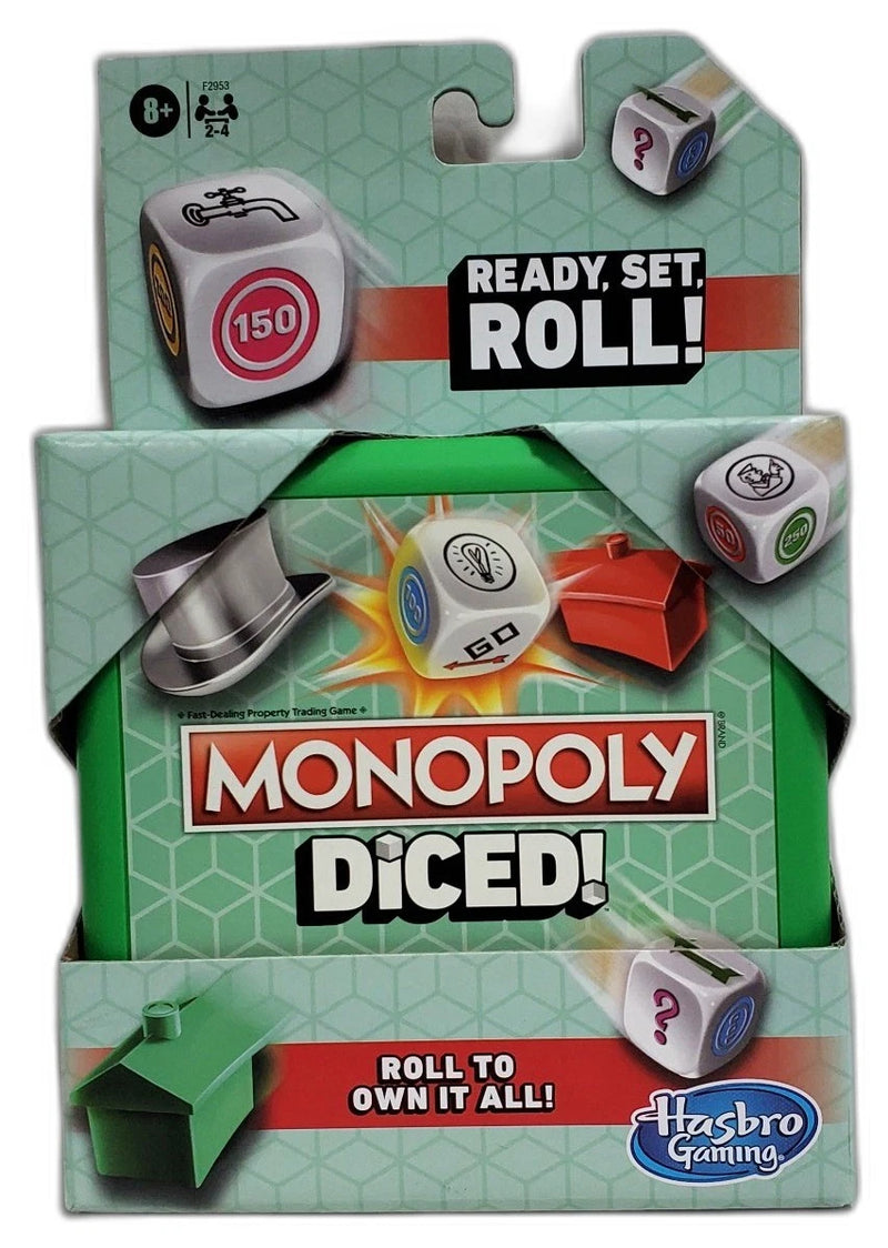 Hasbro Monopoly Diced Game Ready, Set, Roll! Family Game Factory Pack of 2 New