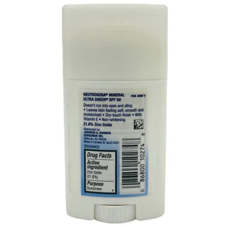 Neutrogena Mineral Ultra Sheer SPF 50 Face & Body Stick 1.5 oz 1 Pack New 2